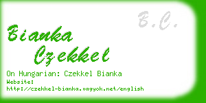 bianka czekkel business card